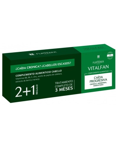 RENE FURTERER VITALFAN CAIDA PROGRESIVA 30CAPS 3 CAJAS