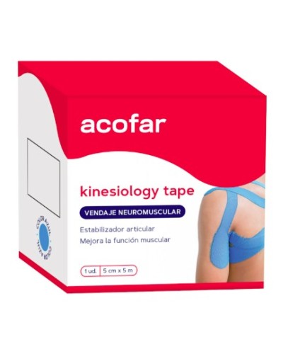 ACOFARSPORT KINESIO TAPE 5CM X 5M AZUL 1UN