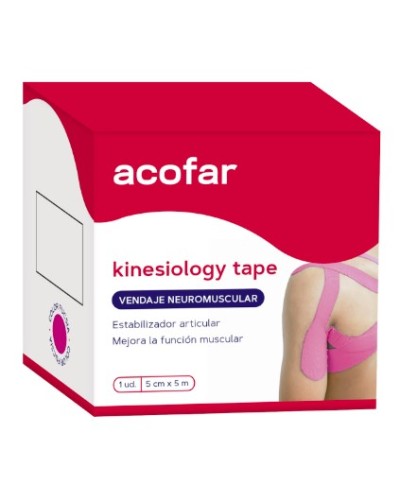 ACOFARSPORT KINESIO TAPE 5CM X 5M FUCSIA 1UN
