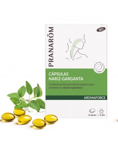 PRANAROM AROMAFORCE NARIZ GARGANTA BIO 30 CAPS