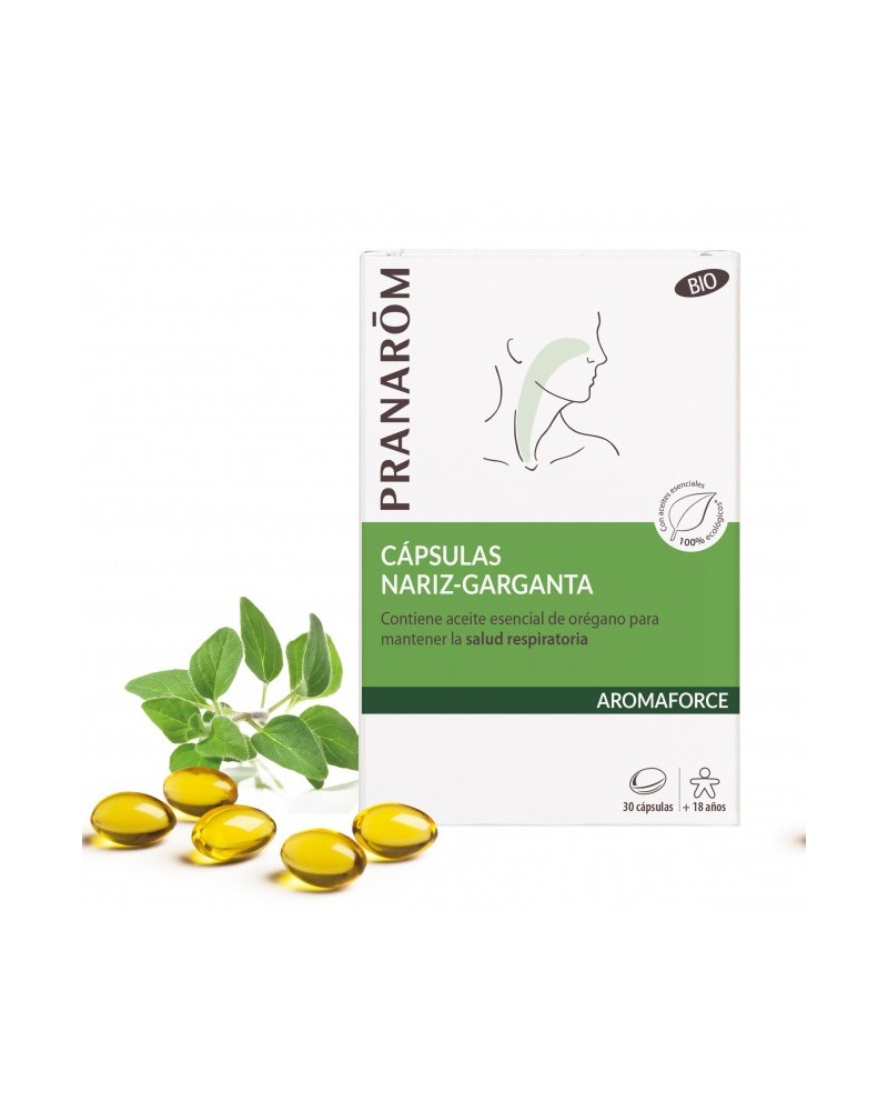 PRANAROM AROMAFORCE NARIZ GARGANTA BIO 30 CAPS
