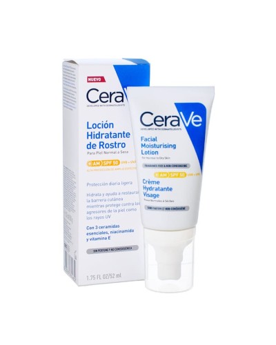 CERAVE LOCION HIDRATANTE DE ROSTRO SPF 50 52 ML             