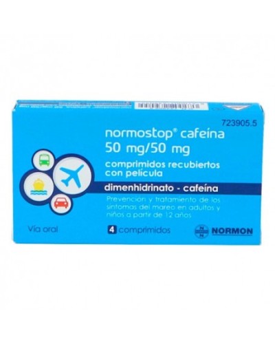NORMOSTOP CAFEINA 50 MG 4 COMP