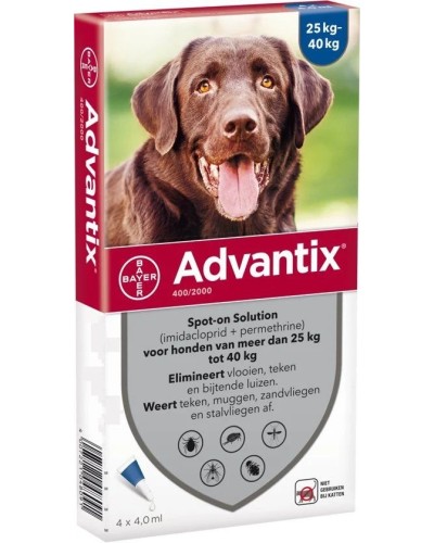 ADVANTIX + DE 25KG 4 PIPETAS 4ML