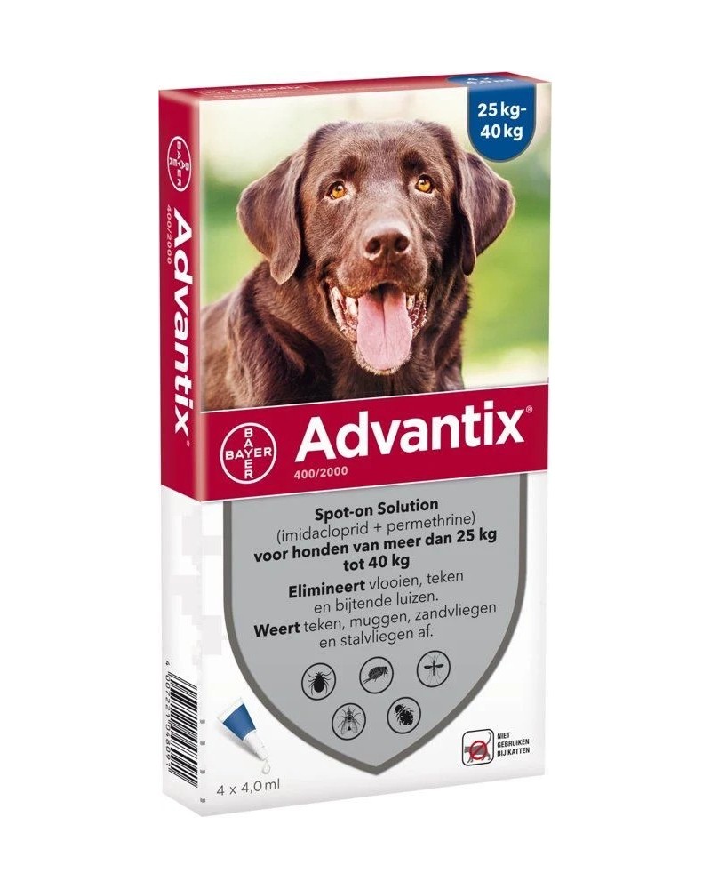 ADVANTIX + DE 25KG 4 PIPETAS 4ML