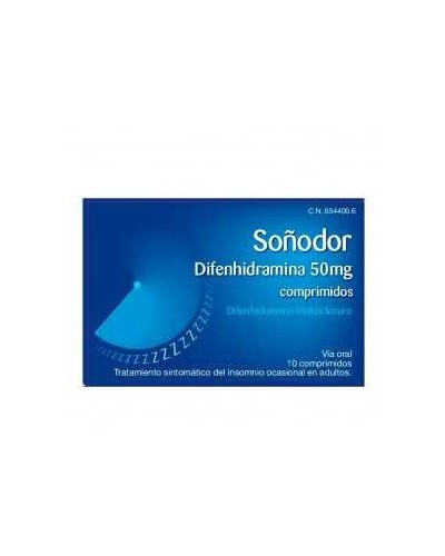SOÑODOR 50MG 10 COMP