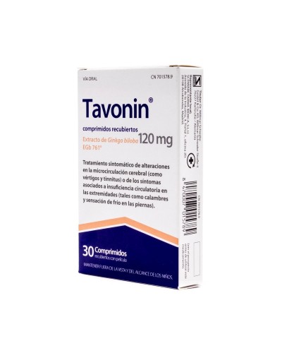 TAVONIN 120 MG 30 COMP RECU