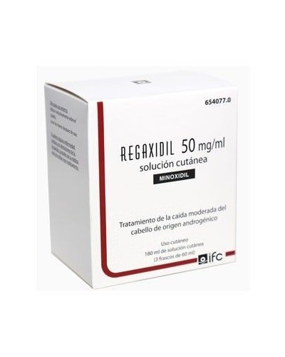 REGAXIDIL 5% 50 MG/ML SOL CUTANEA 3 X 60 ML (180 ML)