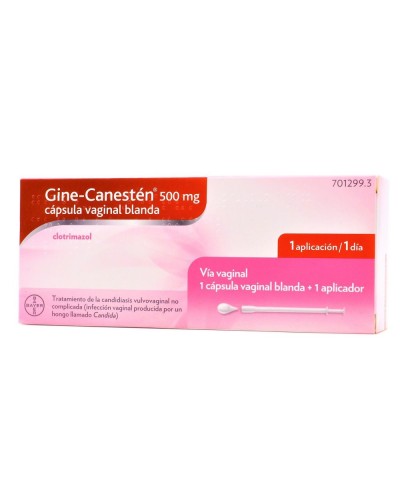 GINE CANESTEN 500 MG CAPSULA VAGINAL BLANDA