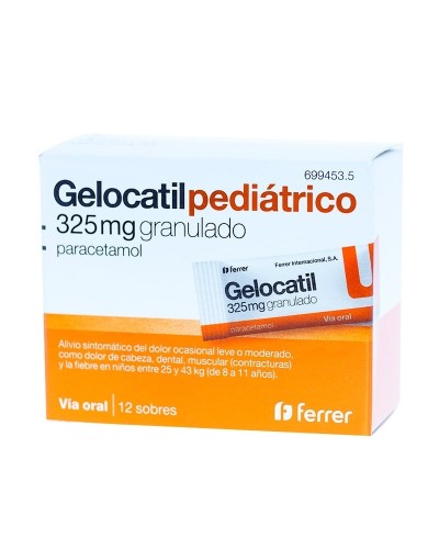 GELOCATIL 325 MG 12 SOBRES GRANULADO