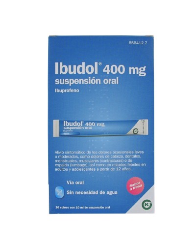 IBUDOL 400 MG SUS ORAL 20 SOB 10 ML