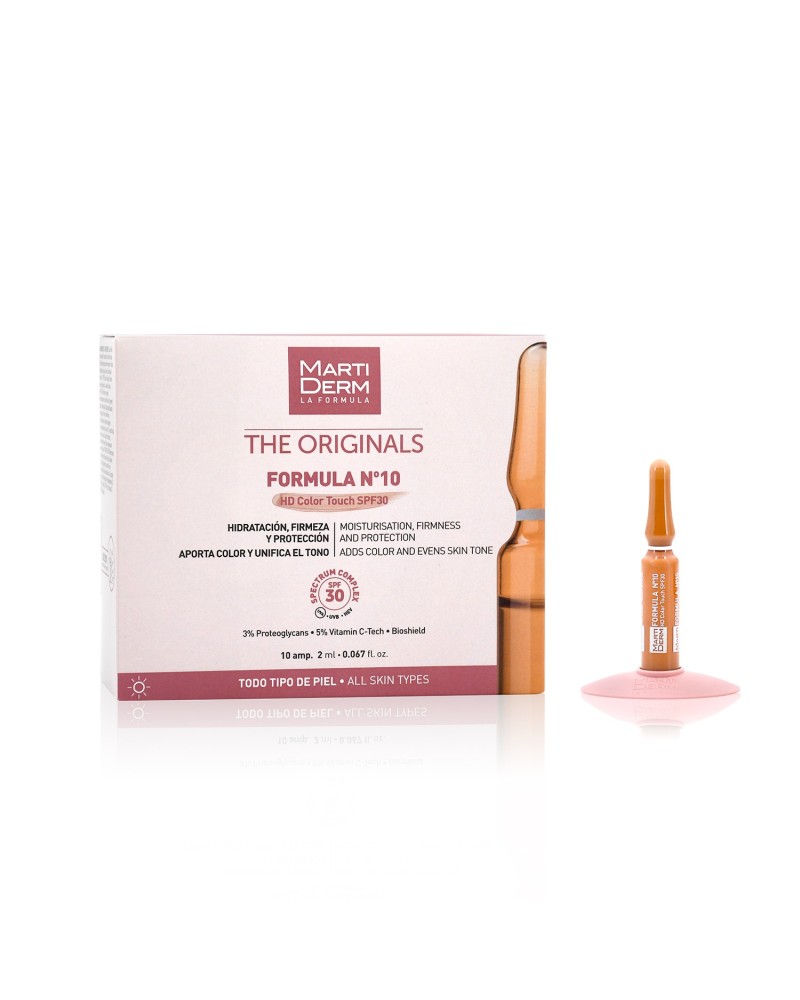 MARTIDERM FORMULA Nº 10 HD COLOR TOUCH SPF 30  10 AMPOLLAS 2 ml